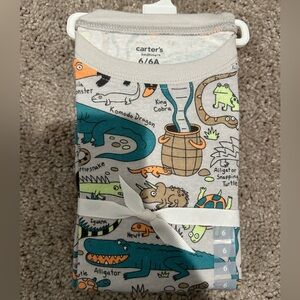 Carter's Gray Dinosaur Pajama Set